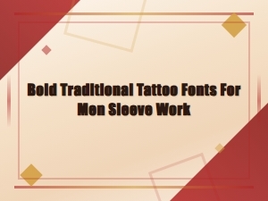 Bold Traditional Tattoo Fonts for