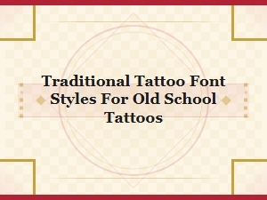 Classic Font Styles for Old School Tattoos